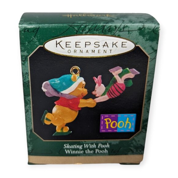 Vintage 1999 Hallmark Keepsake Mini Ornament with Winnie the Pooh & Piglet - Picture 1 of 10